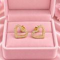 Gold Heart Earrings