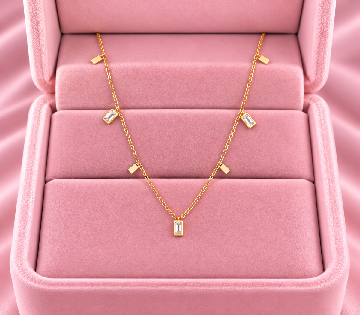 Square Diamond Necklace